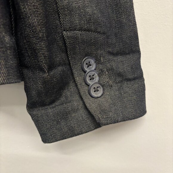 Banana Republic indigo rinse fitted denim blazer jacket 8 - Picture 3 of 4